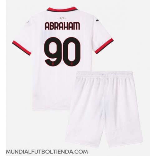 Camiseta AC Milan Tammy Abraham #90 Segunda Equipación Replica 2024-25 para niños mangas cortas (+ Pantalones cortos)